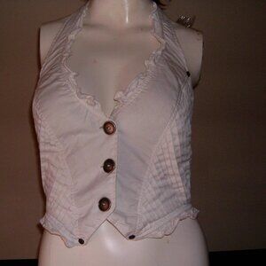 XOXO White Halter Top 2009 Free People Black Lace top and Micheal Stars Shrug s